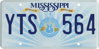 MS license plate YTS564