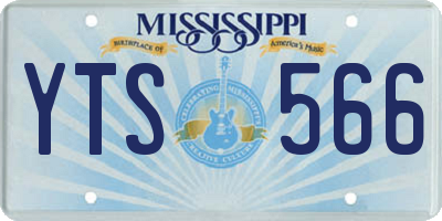 MS license plate YTS566