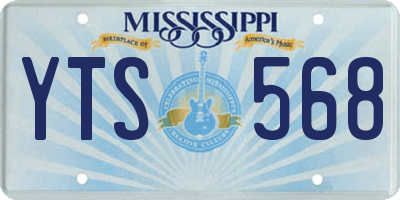 MS license plate YTS568