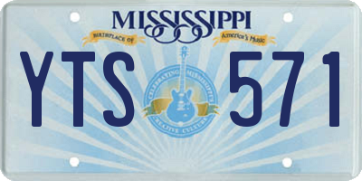 MS license plate YTS571