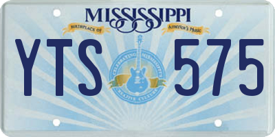 MS license plate YTS575