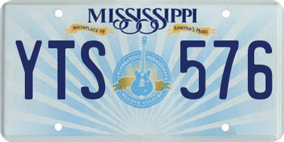 MS license plate YTS576