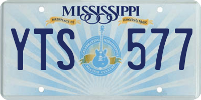 MS license plate YTS577