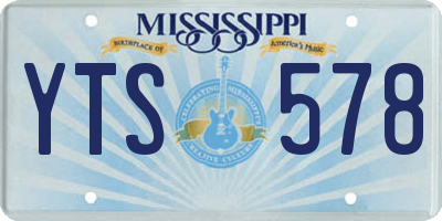 MS license plate YTS578