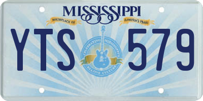 MS license plate YTS579