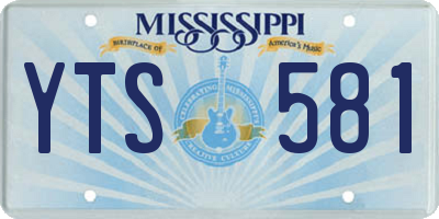 MS license plate YTS581