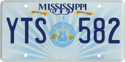 MS license plate YTS582