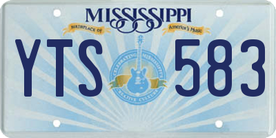 MS license plate YTS583