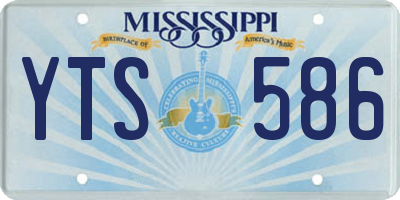 MS license plate YTS586