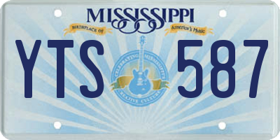 MS license plate YTS587