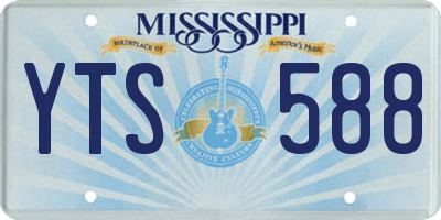MS license plate YTS588