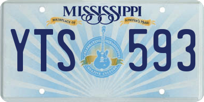 MS license plate YTS593