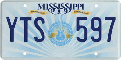MS license plate YTS597