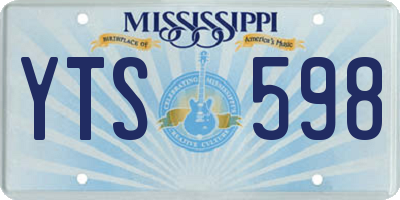MS license plate YTS598