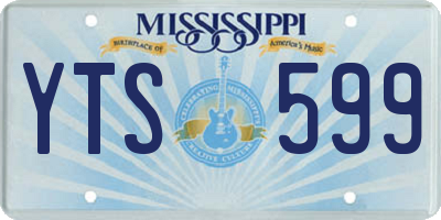 MS license plate YTS599