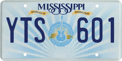 MS license plate YTS601