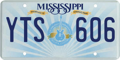 MS license plate YTS606