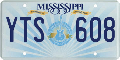 MS license plate YTS608