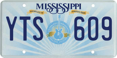 MS license plate YTS609