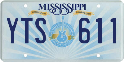 MS license plate YTS611