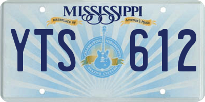 MS license plate YTS612