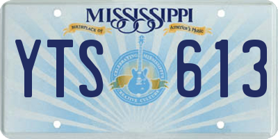 MS license plate YTS613