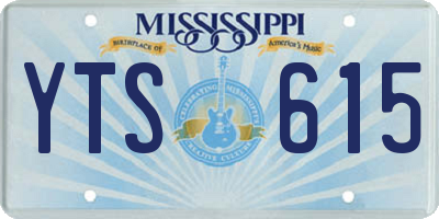 MS license plate YTS615