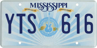 MS license plate YTS616