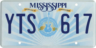 MS license plate YTS617