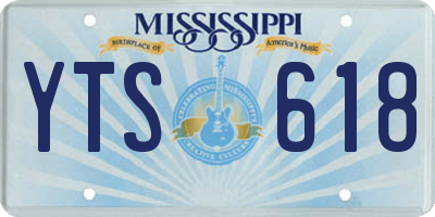MS license plate YTS618