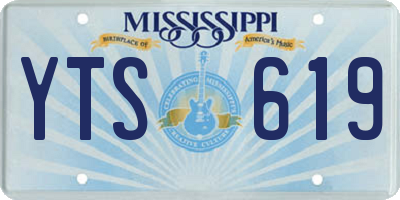 MS license plate YTS619