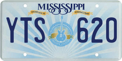 MS license plate YTS620