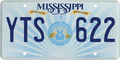 MS license plate YTS622