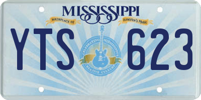 MS license plate YTS623