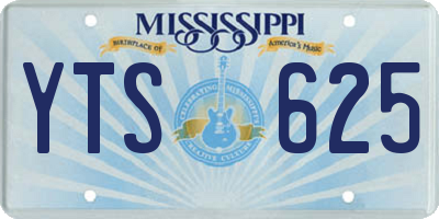 MS license plate YTS625