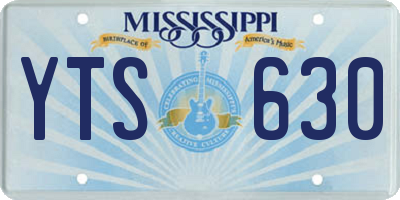 MS license plate YTS630