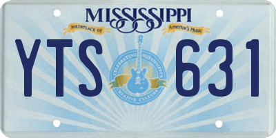 MS license plate YTS631