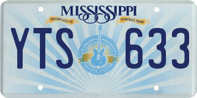 MS license plate YTS633