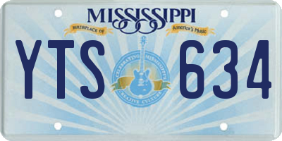 MS license plate YTS634