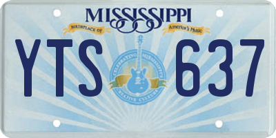 MS license plate YTS637