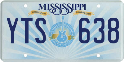 MS license plate YTS638