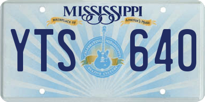 MS license plate YTS640