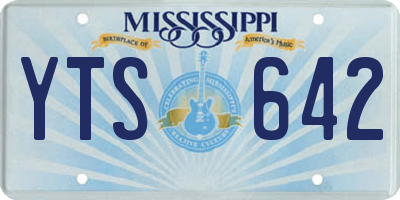 MS license plate YTS642