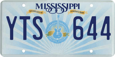 MS license plate YTS644