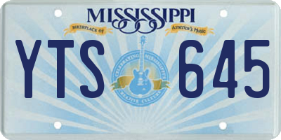 MS license plate YTS645