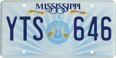 MS license plate YTS646