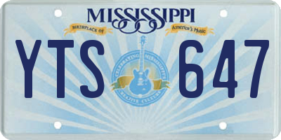 MS license plate YTS647