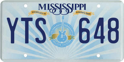 MS license plate YTS648