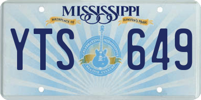 MS license plate YTS649