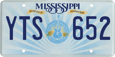 MS license plate YTS652